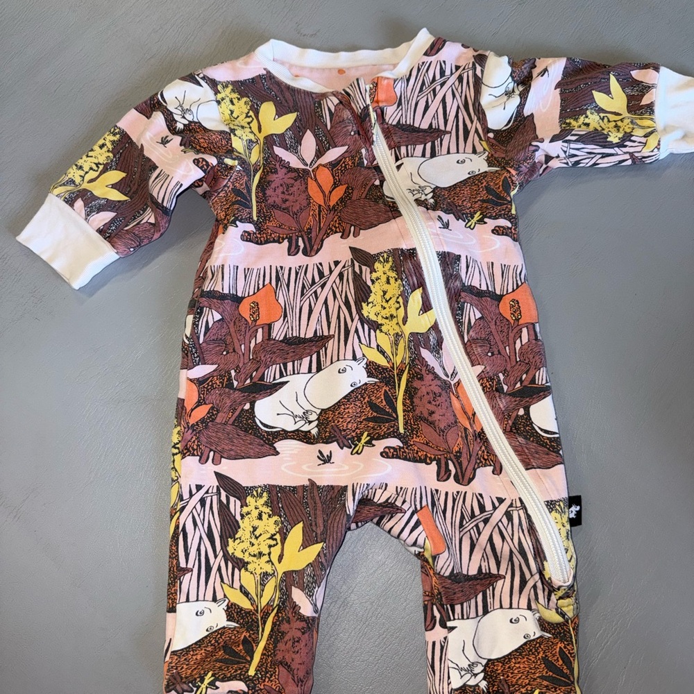 Whimsical Nature Print Kids Footie